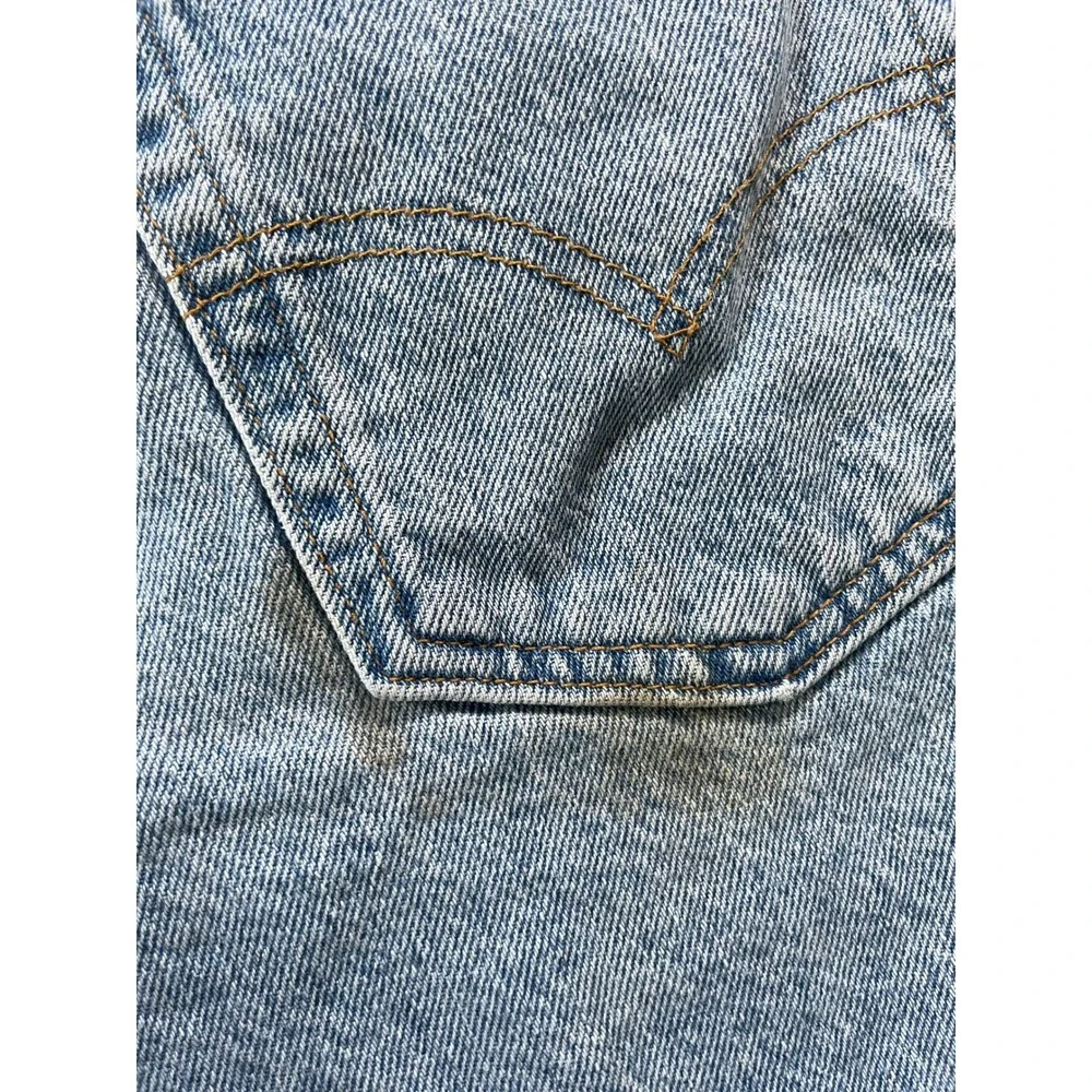 90s Levi's Mens 32 Relaxed Fit Shorts Light Wash Denim 550 Cotton Jorts Stains